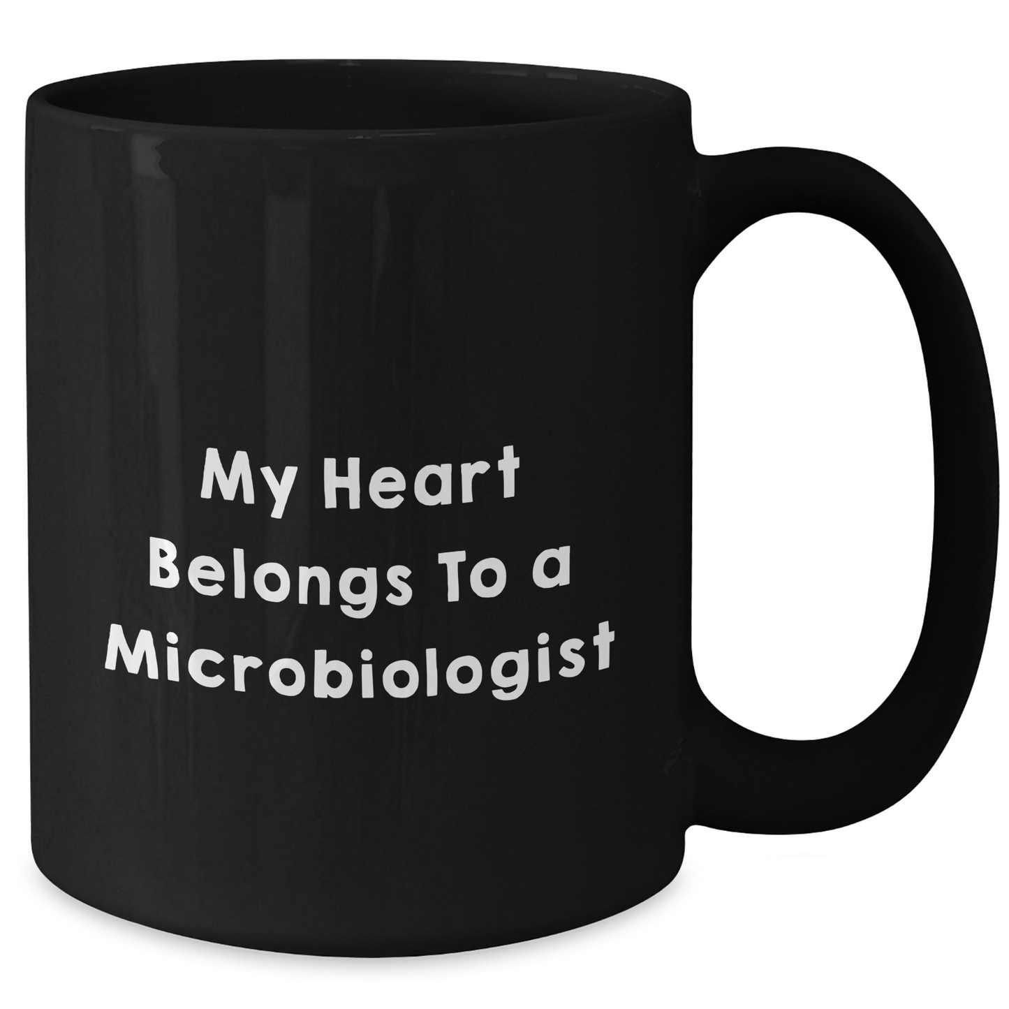 Funny Microbiologist Gifts, My Heart Belongs To A Microbiologist, Black Coffee Mug, Graduation Unique Gifts from Friends, Gifts for Microbiologists, Men, Women, Coworkers, Family - Additional