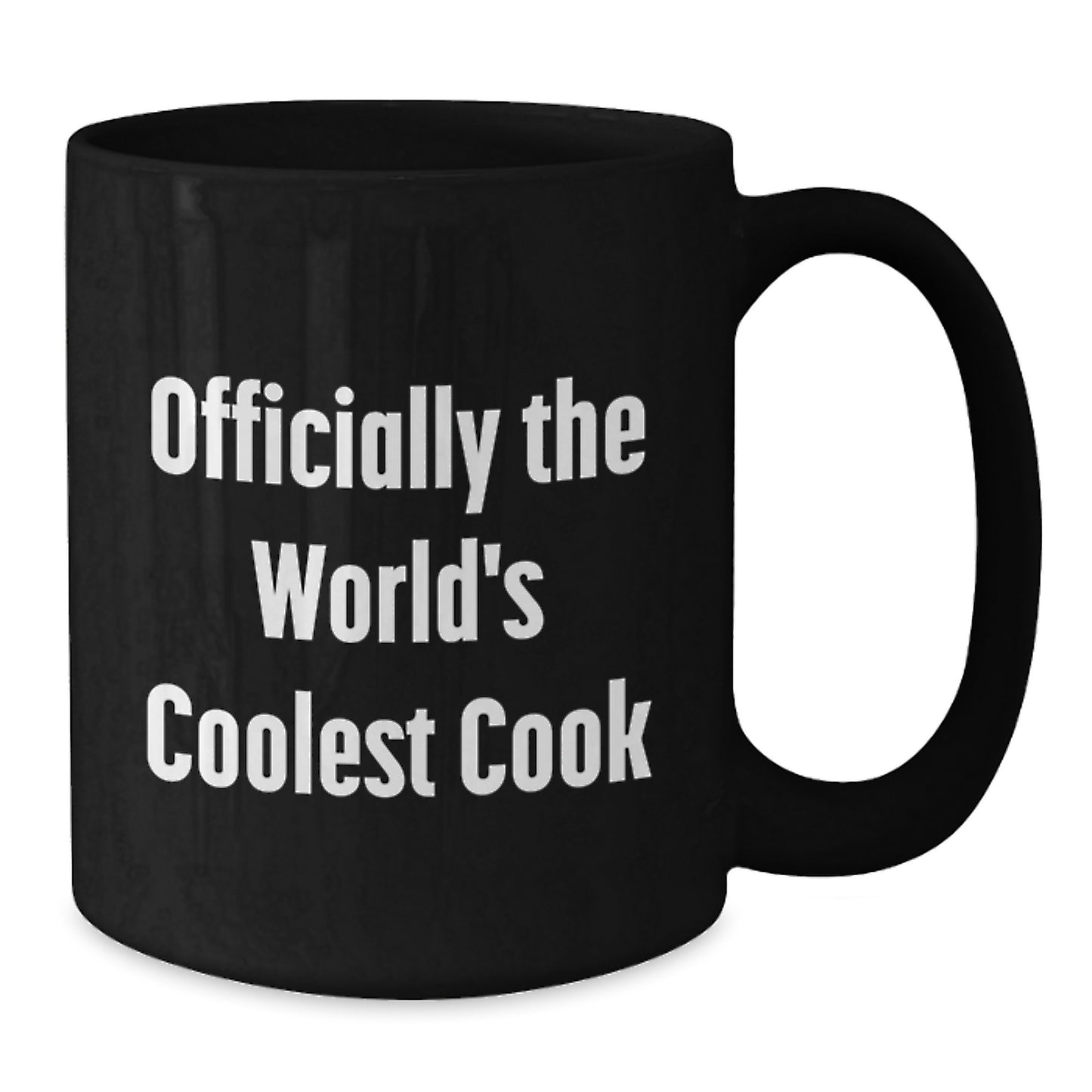 Funny Inspirational Gifts for Cooks, Black Coffee Mug for World's Coolest Cook, Christmas Unique Presents from Men to Cook Friends - Additional