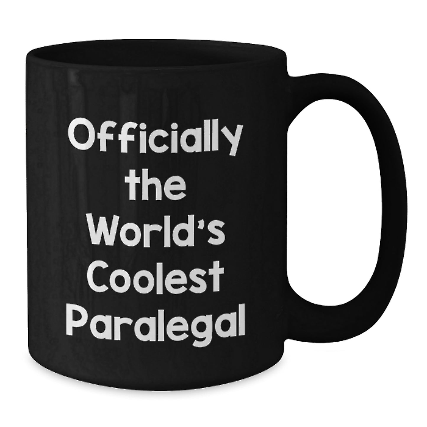 Funny Paralegal Gifts for Christmas, 'Officially The World's Coolest Paralegal' Black Coffee Mug, Great for Paralegal Men or Women - Additional