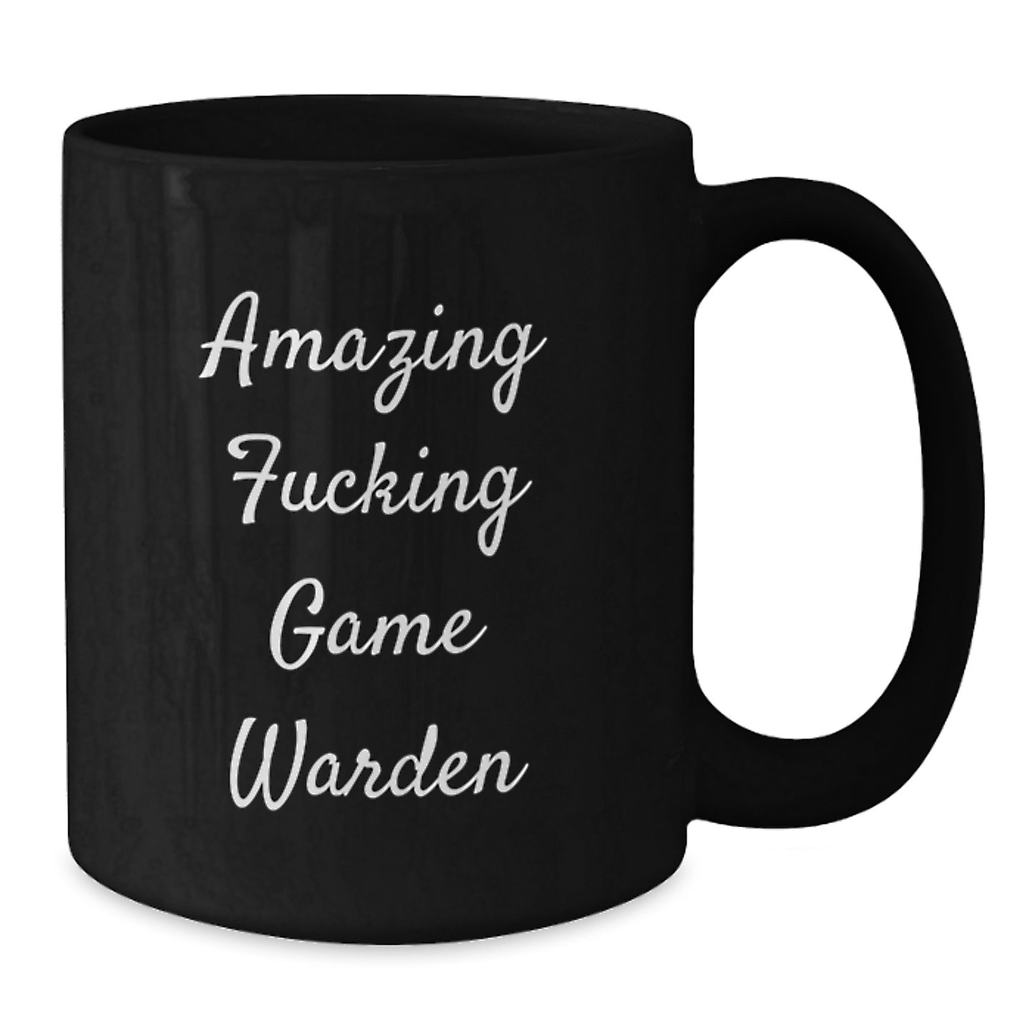 Funny Game Warden Gifts, 'Amazing F--king Game Warden' Quote, Black Coffee Mug, Birthday Unique Gifts from Family to Game Warden - Additional