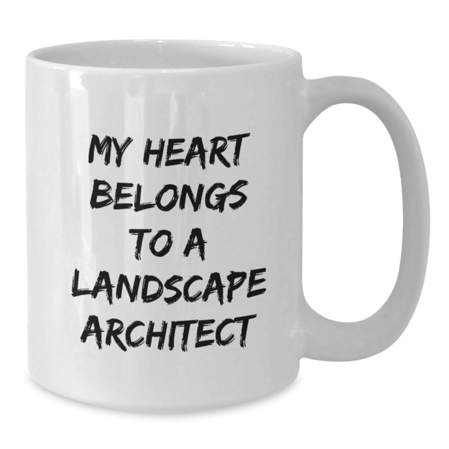 Funny Landscape Architect Gifts from Friends, My Heart Belongs To A Landscape Architect White Coffee Mug, Perfect Christmas Unique Gifts for Landscape Architect Men - Additional