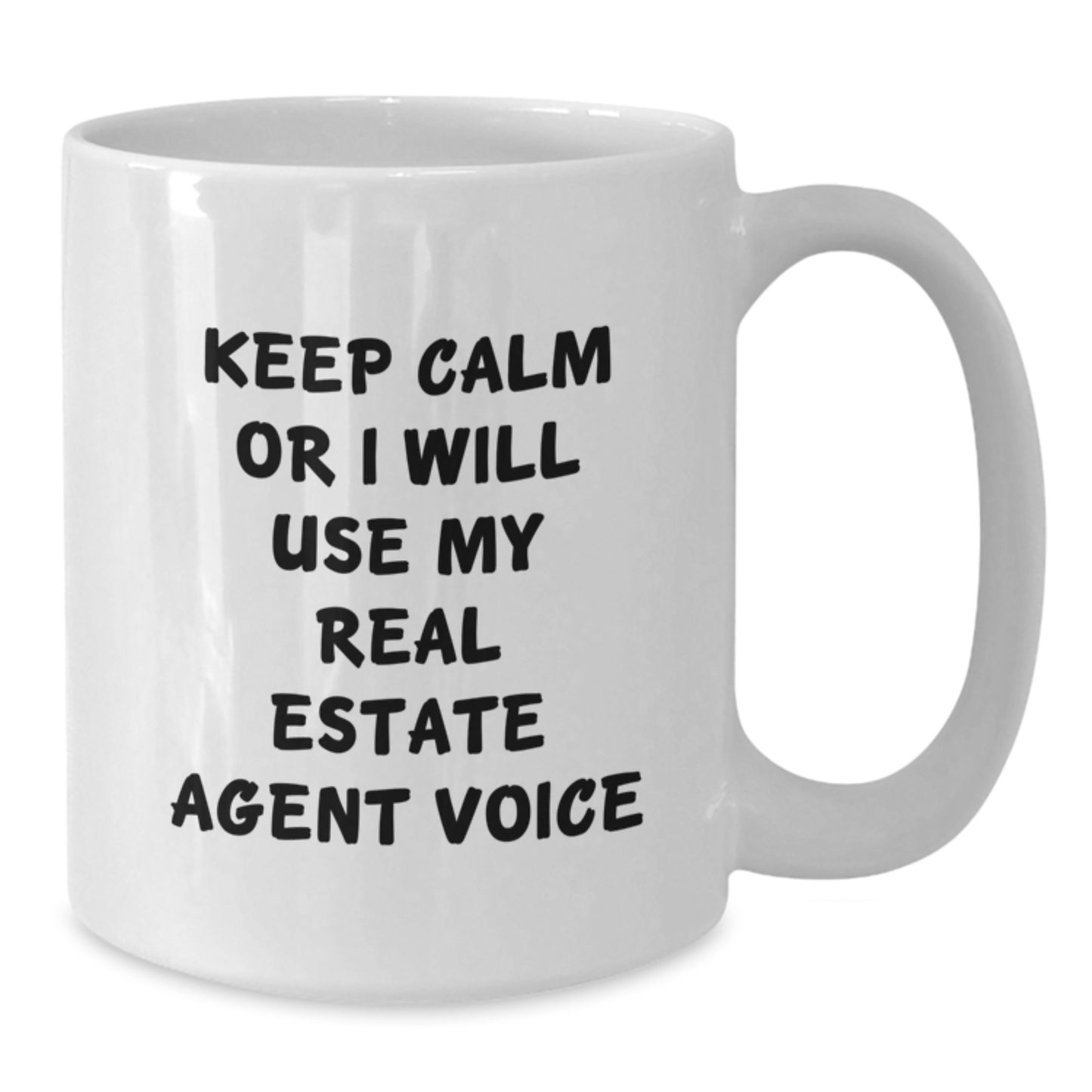 Funny Christmas Unique Gifts from Friends to Real Estate Agents - Keep Calm White Coffee Mug for Real Estate Agent Men Women Coworkers - Additional