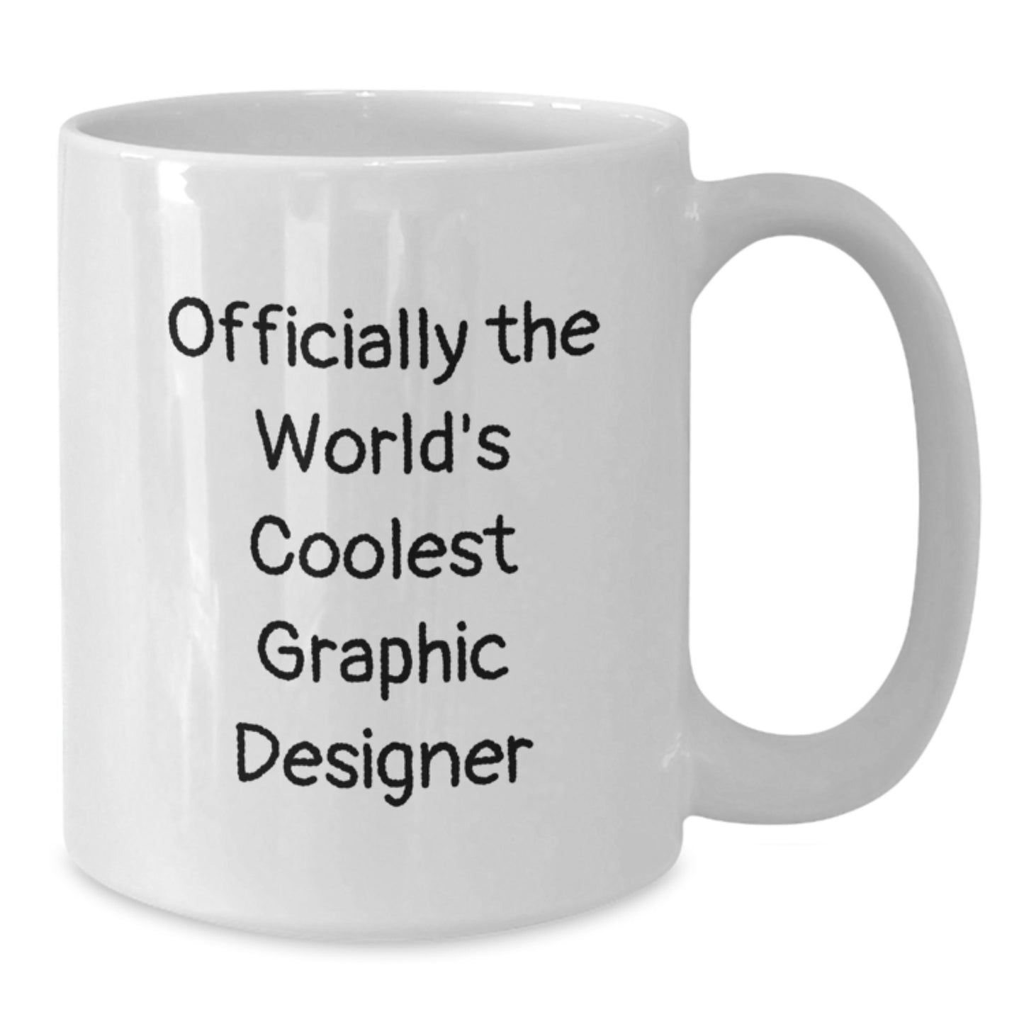 Funny Graphic Designer Gifts - White Coffee Mug, Perfect for Graduation, 'Officially The World's Coolest Graphic Designer' - Gifts from Family, Friends, Coworkers, Gifts for Graphic Designer - Additional