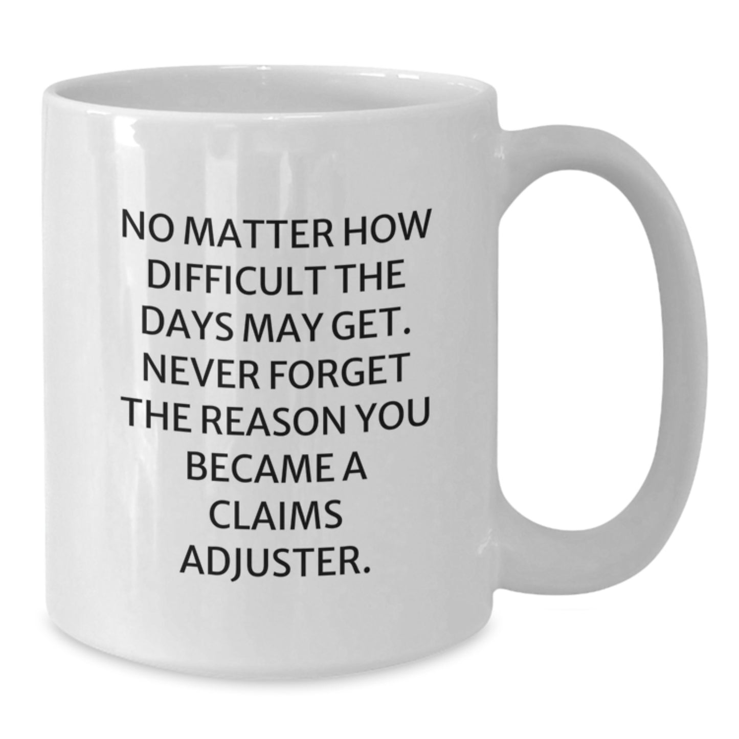 Funny Claims Adjuster Gifts for Him, White Coffee Mug for Christmas, Inspirational Quote to Keep Him Going - Additional