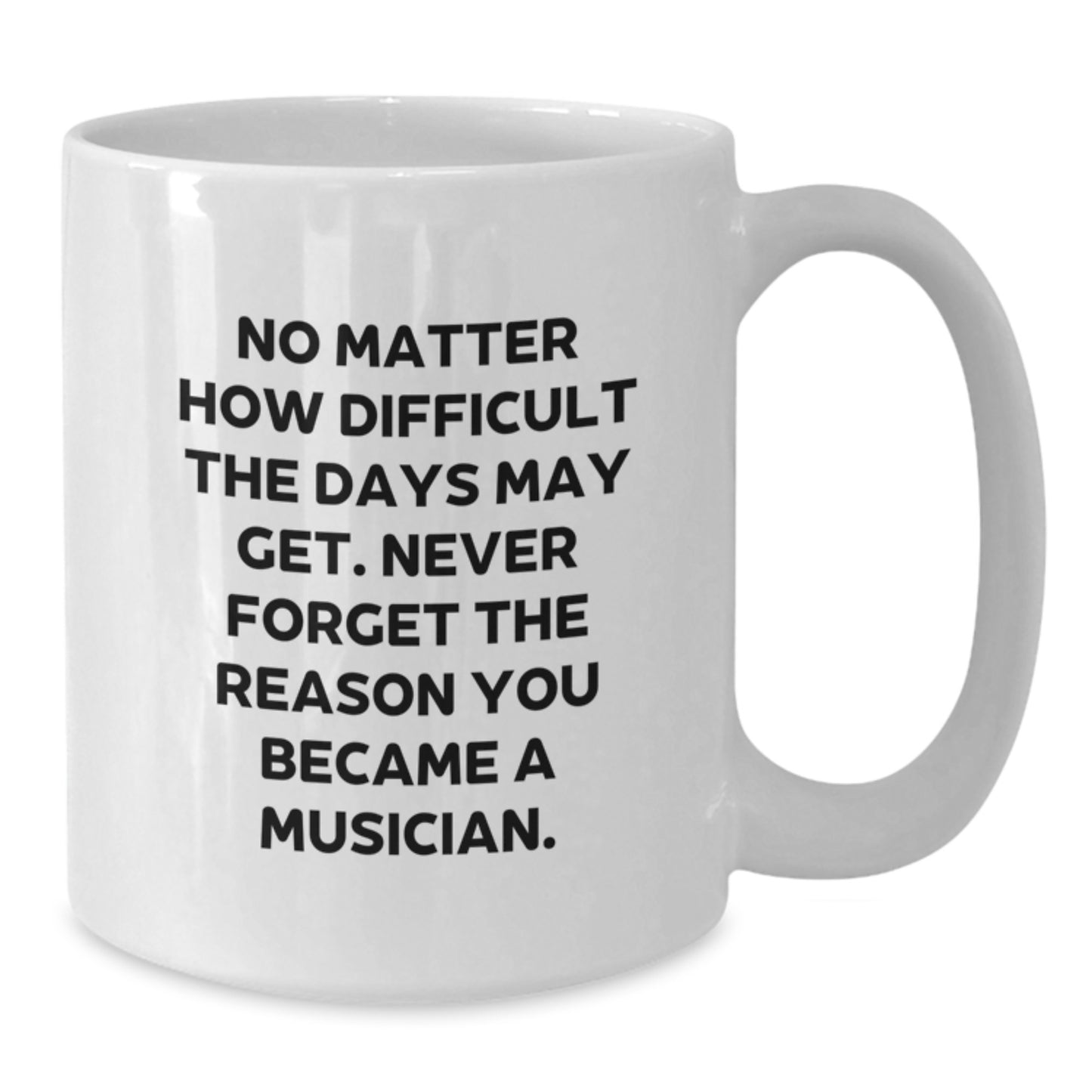 Funny Musician Gifts from Friends for Christmas Musician White Coffee Mug, Never Forget The Reason You Became A Musician - Additional