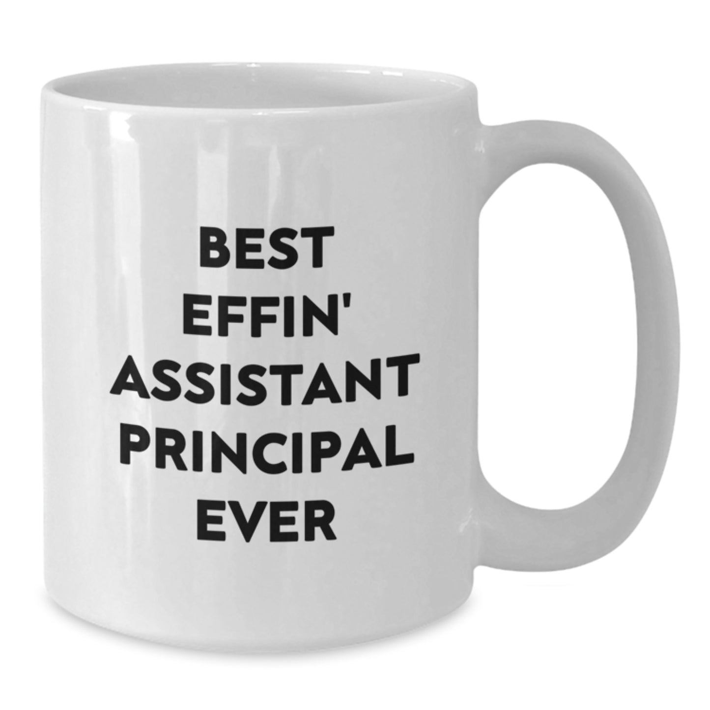 Funny Assistant Principal Gifts for Men from Friends - Best Effin' Assistant Principal Ever White Coffee Mug, White, 11 oz, Christmas Unique Presents - Additional