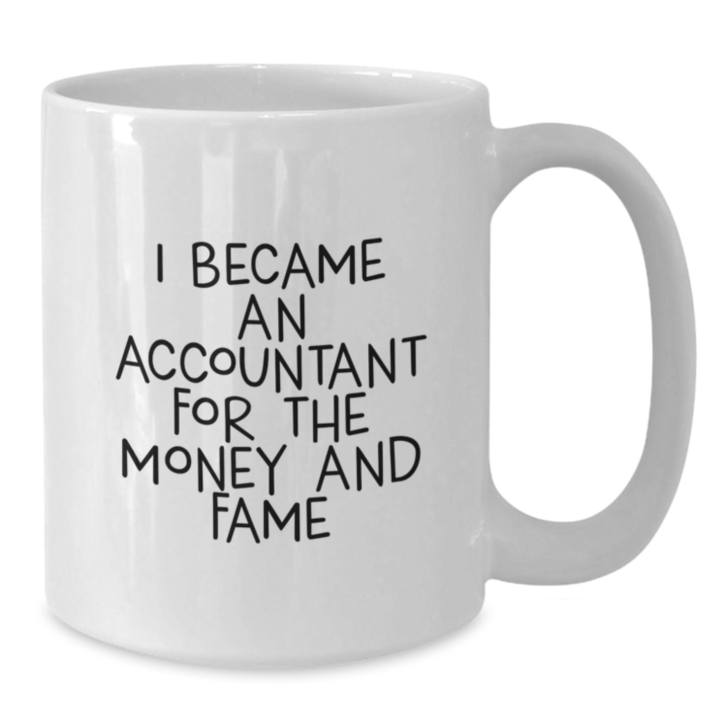 Funny Accountant Gifts for Men | White Coffee Mug - 'I Became An Accountant For The Money And Fame' | Unique Christmas Unique Gifts from Friends - Additional