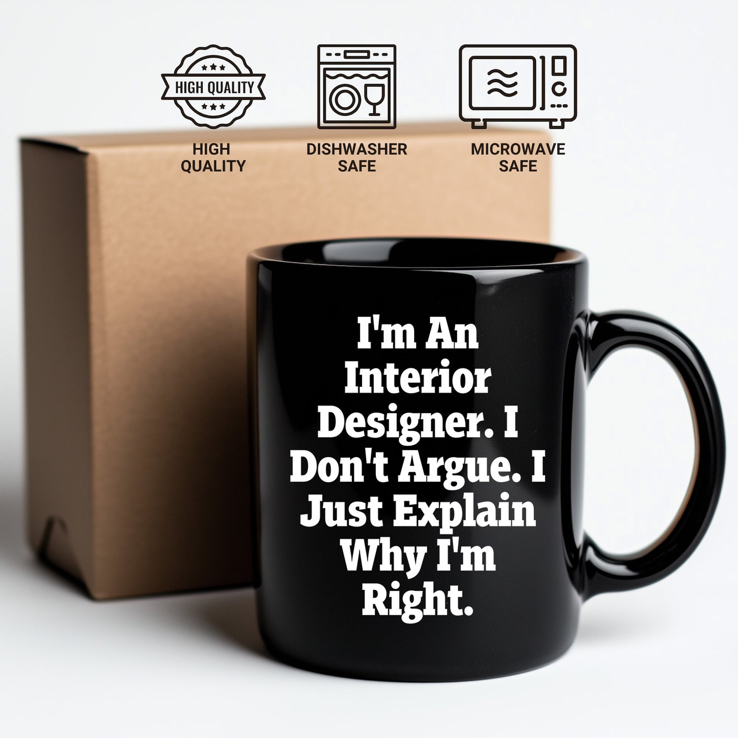 Funny Interior Designer Quotes Black Coffee Mugs Gifts from Friends and Family for Interior Designers Christmas Unique - Mallard Moon