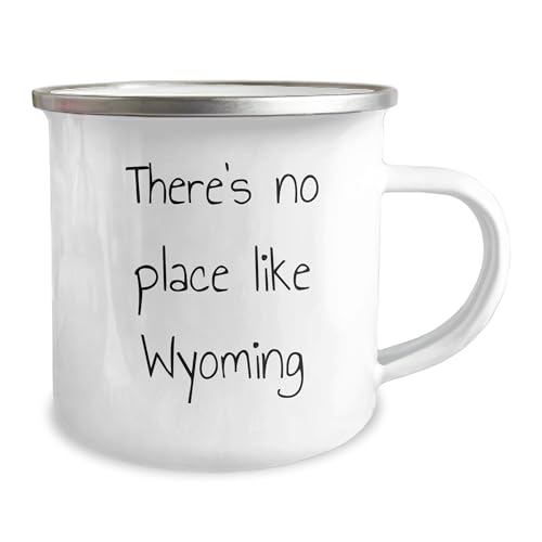 Wyoming Love Camping Mug - There's No Place Like Wyoming - Mallard Moon Gift Shop