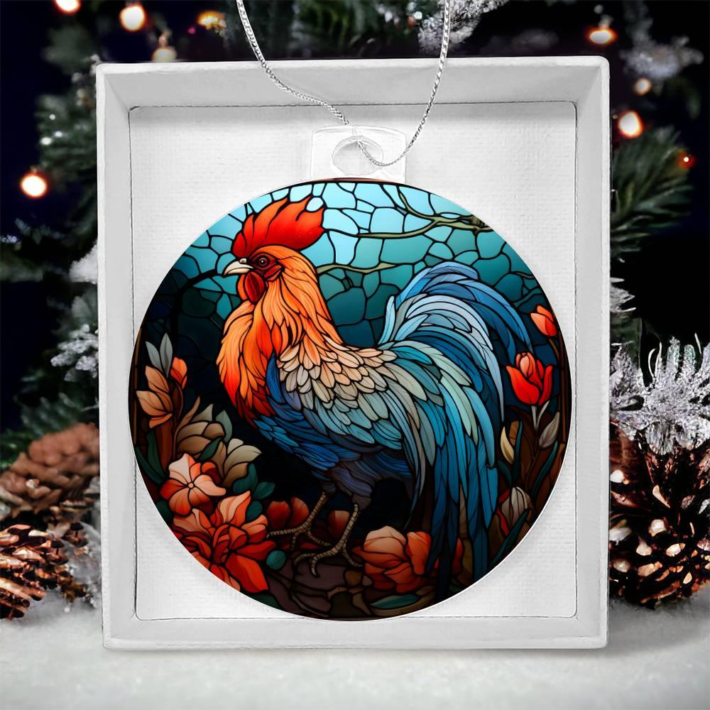 Rooster Acrylic Keepsake Ornament