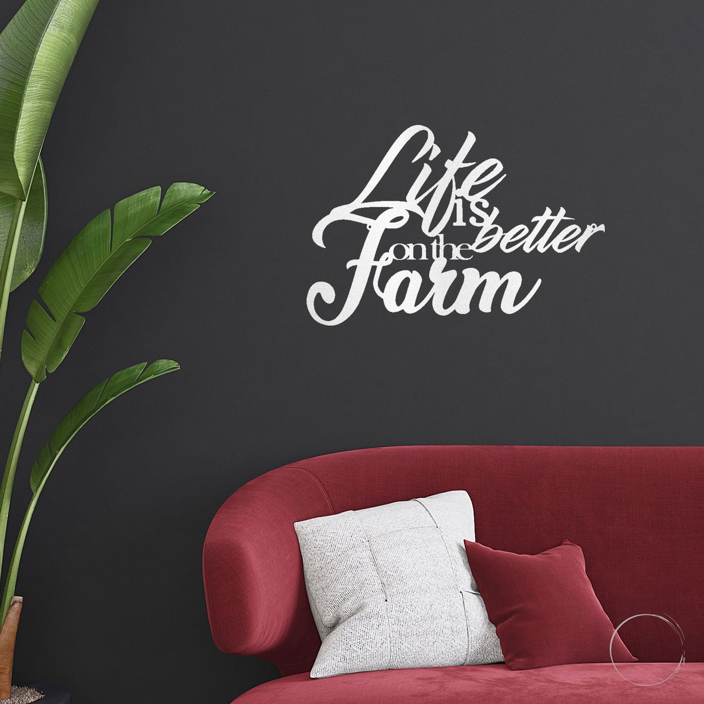 Life is Better on the Farm Quote Indoor Outdoor Steel Wall Sign - Mallard Moon Gift Shop