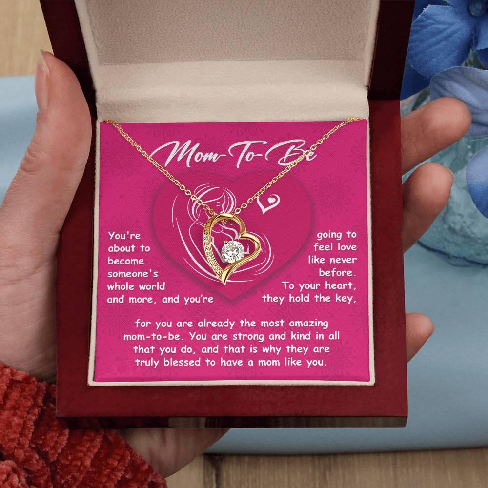 Gift for the Mom To Be You Will Soon Be Someone's Whole World Forever Love Heart Pendant Necklace - Mallard Moon Gift Shop