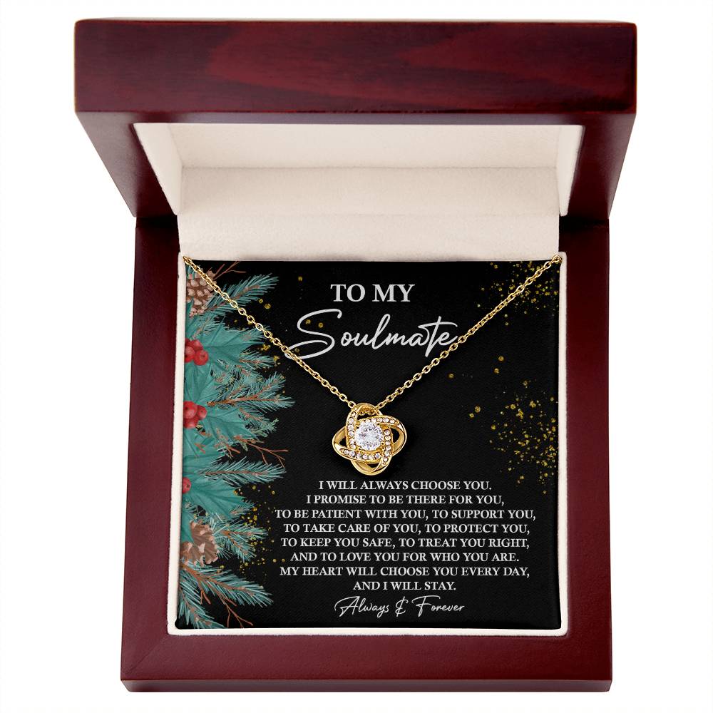 Gift for Soulmate - Treat You Right - Love Knot Pendant Necklace - Mallard Moon Gift Shop