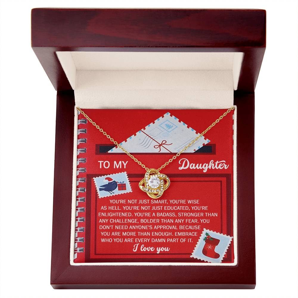 Gift for Daughter - Part Of It - Love Knot Pendant Necklace - Mallard Moon Gift Shop