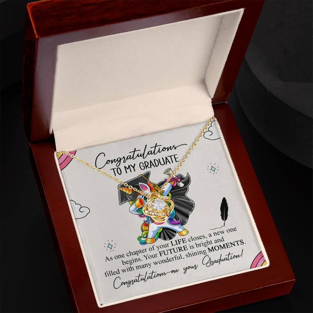 Daughter Graduation Pendant Necklace Gift Congratulations to my Graduate Your Future is Bright - Mallard Moon Gift Shop