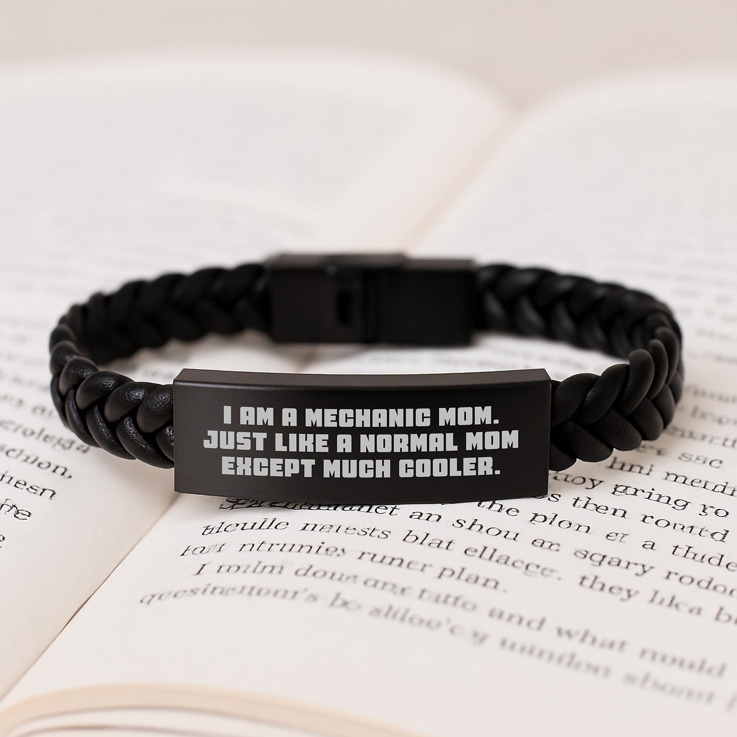 Mechanic Gifts from Mom - Funny Interlaced Leather Bracelet for Mechanic Friends - Graduation Unique Gifts for Men Women - Image 3