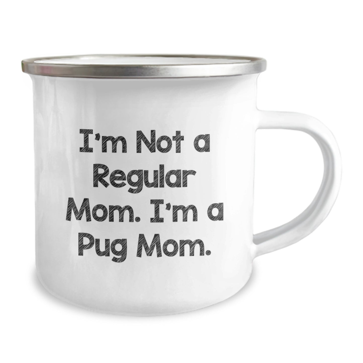 Funny Pug Mom Camping Mug Gift for Pug Dog Lovers, Unique Christmas Memorable Present from Friends to Family - Image 2
