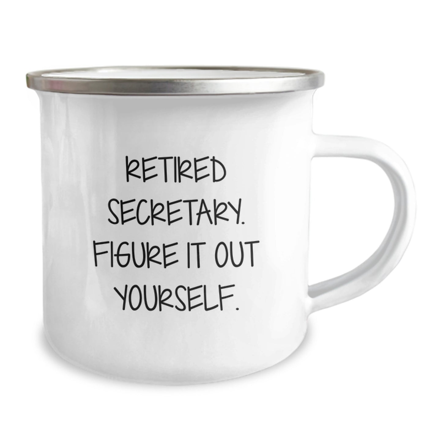Funny Secretary Gifts from Family, Unique Camping Mug Quote 'Figure It Out Yourself', Christmas Unique Gifts for Secretary, Men, Women, Friends, Coworkers - Image 2