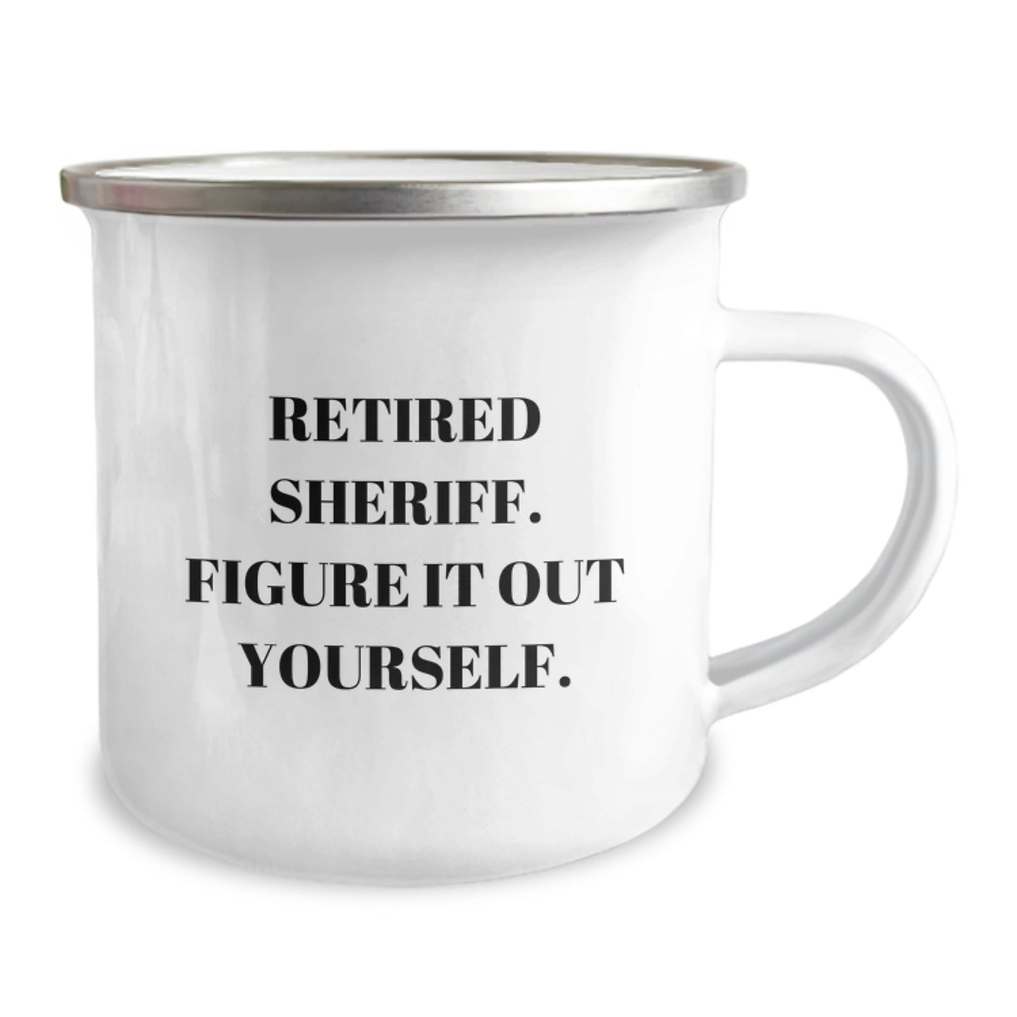 Funny Sheriff Gifts for Men, Retired Sheriff Figure It Out Yourself Camping Mug for Christmas Unique Presents from Family - Image 2