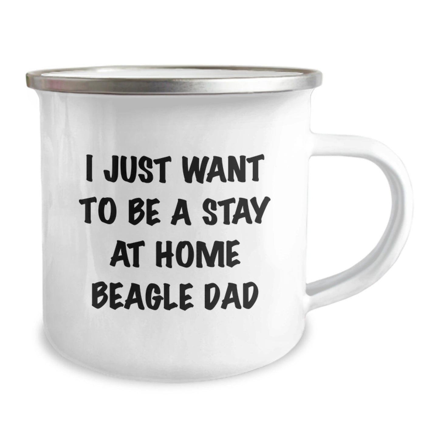 Funny Beagle Dad Gifts from Mom - I Just Want To Be A Stay At Home Beagle Dad, Camping Mug for Graduation Unique Gifts for Him - Image 2