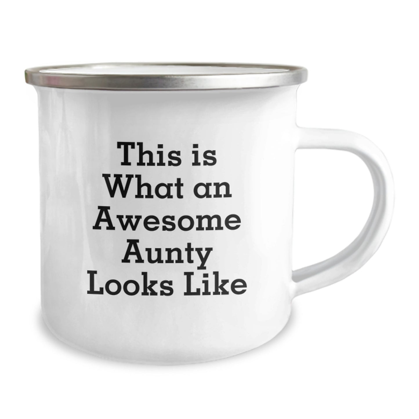 Funny Aunty Gifts from Men, Women, or Friends - 'This Is What An Awesome Aunty Looks Like' Birthday Camping Mug - Image 2