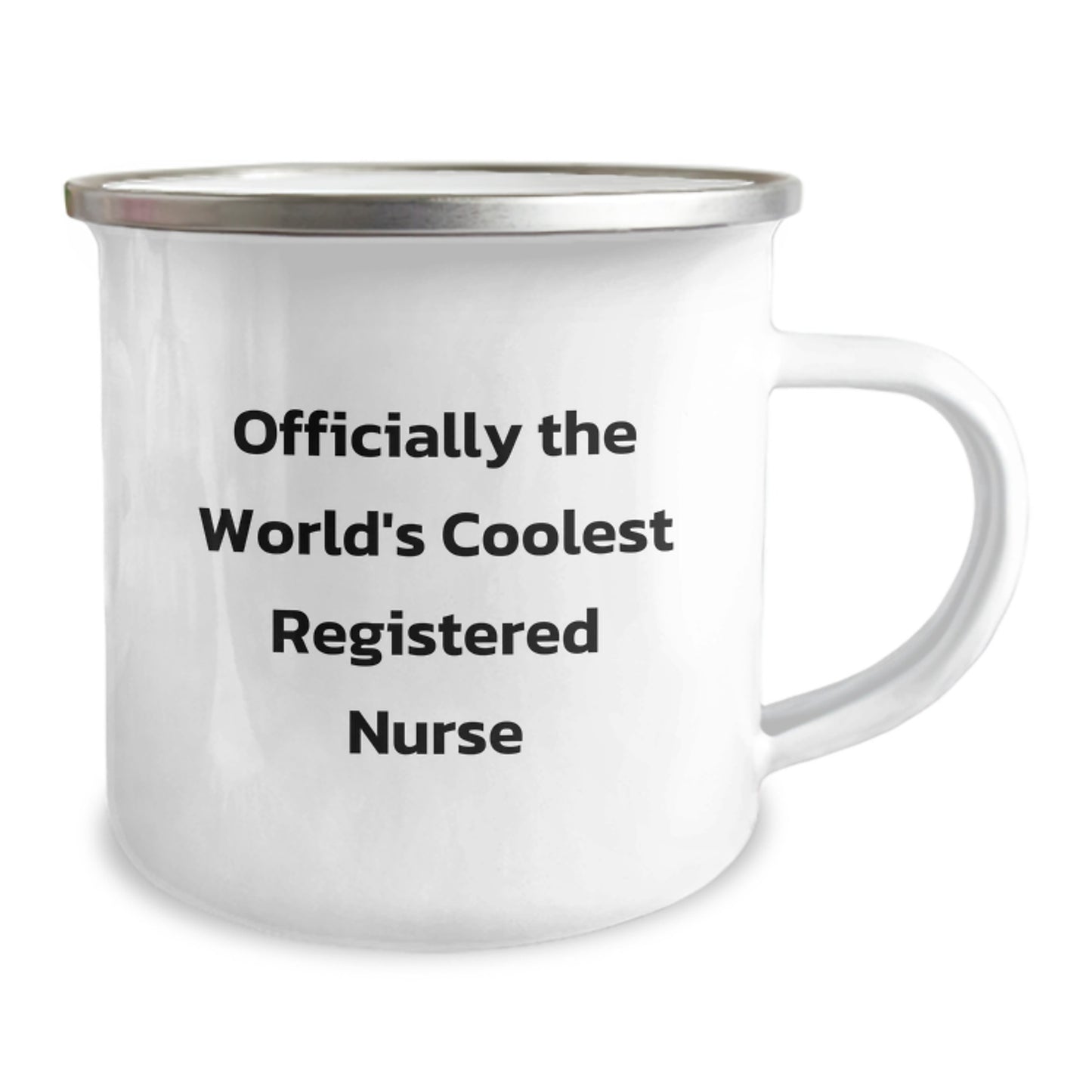 Funny Registered Nurse Gifts from Friends for Christmas - Officially The World's Coolest Registered Nurse Camping Mug - Image 2