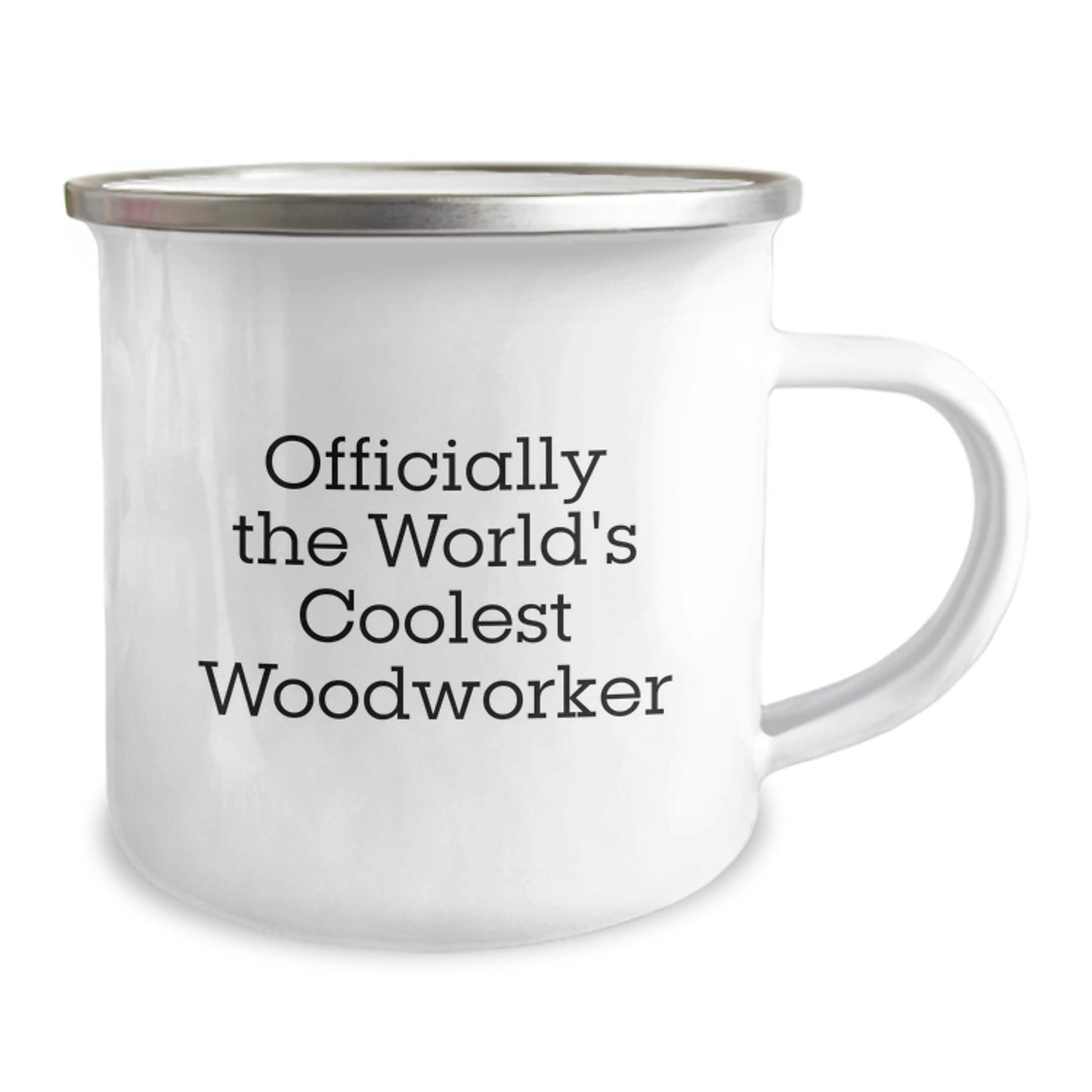 Funny Woodworker Gifts from Friends to Woodworkers, Camping Mug for Graduation, 'Officially The World's Coolest Woodworker' Quote - Image 2