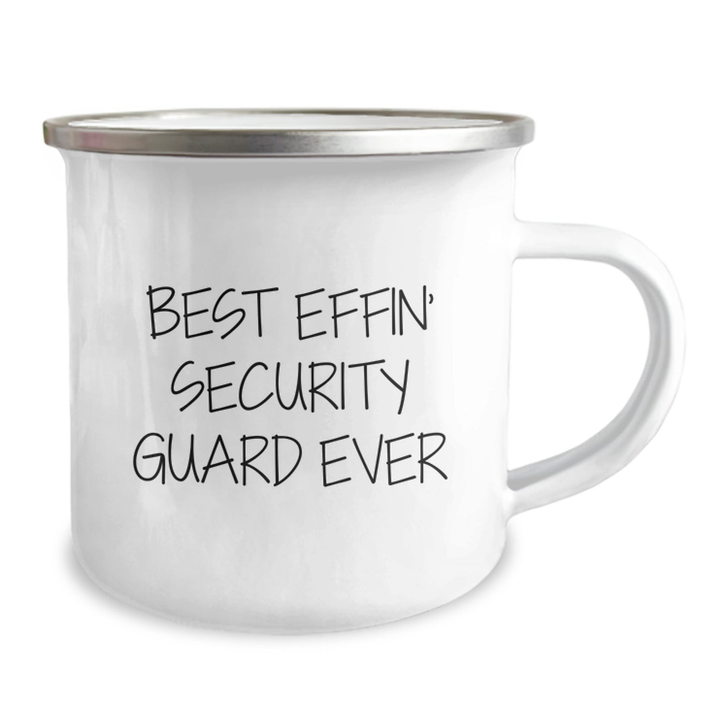 Funny Gifts from Family for Security Guard - 'Best Effin' Security Guard Ever' Camping Mug, Stainless Steel Enamel Finish, 12 oz Capacity - Unique Christmas Unique Gifts for Men - Image 2
