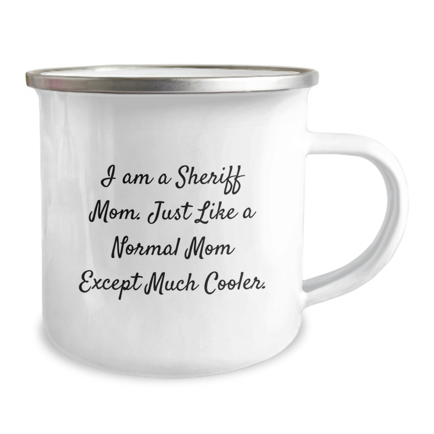 Funny Sheriff Mom Gifts for Men, Women, Friends, Family - Christmas Unique Gifts from Sheriff Lover - I Am A Sheriff Mom Camping Mug - Image 2