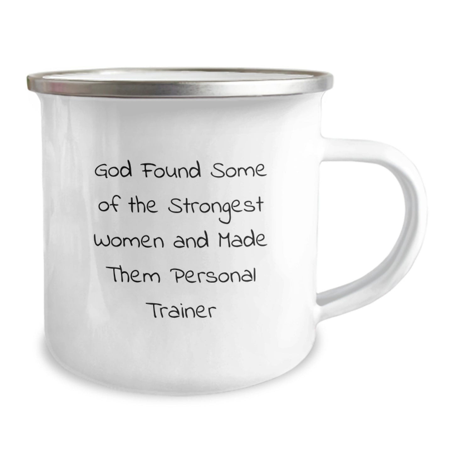 Funny Personal Trainer Gifts from Women to Birthday Women Camping Mug for Strength-Driven Women, 'God Found Some Of The Strongest Women And Made Them Personal Trainer', Gifts for Personal Trainer - Image 2