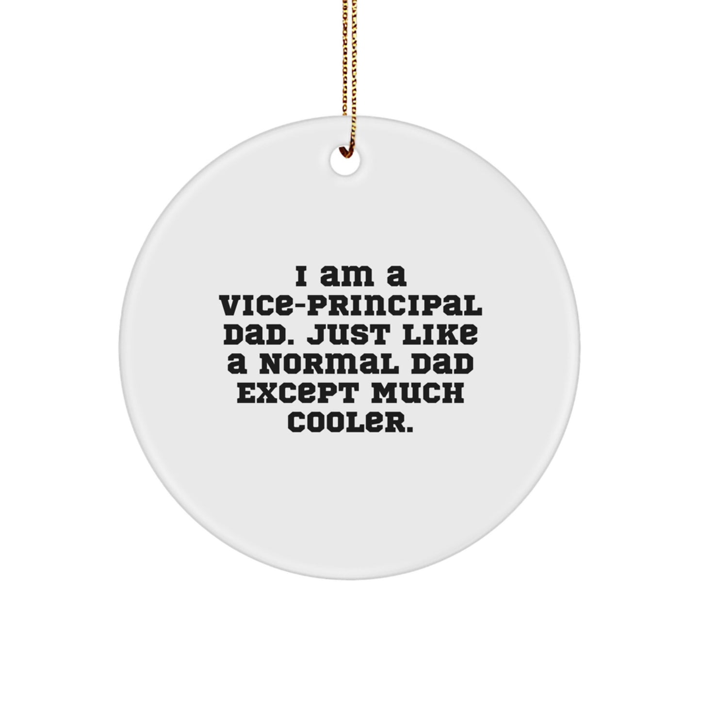 Funny Vice-Principal Gifts for Dad, Circle Ornament for Vice-Principal Enthusiasts, Christmas Unique Gifts from Men to Vice-Principal - Image 1