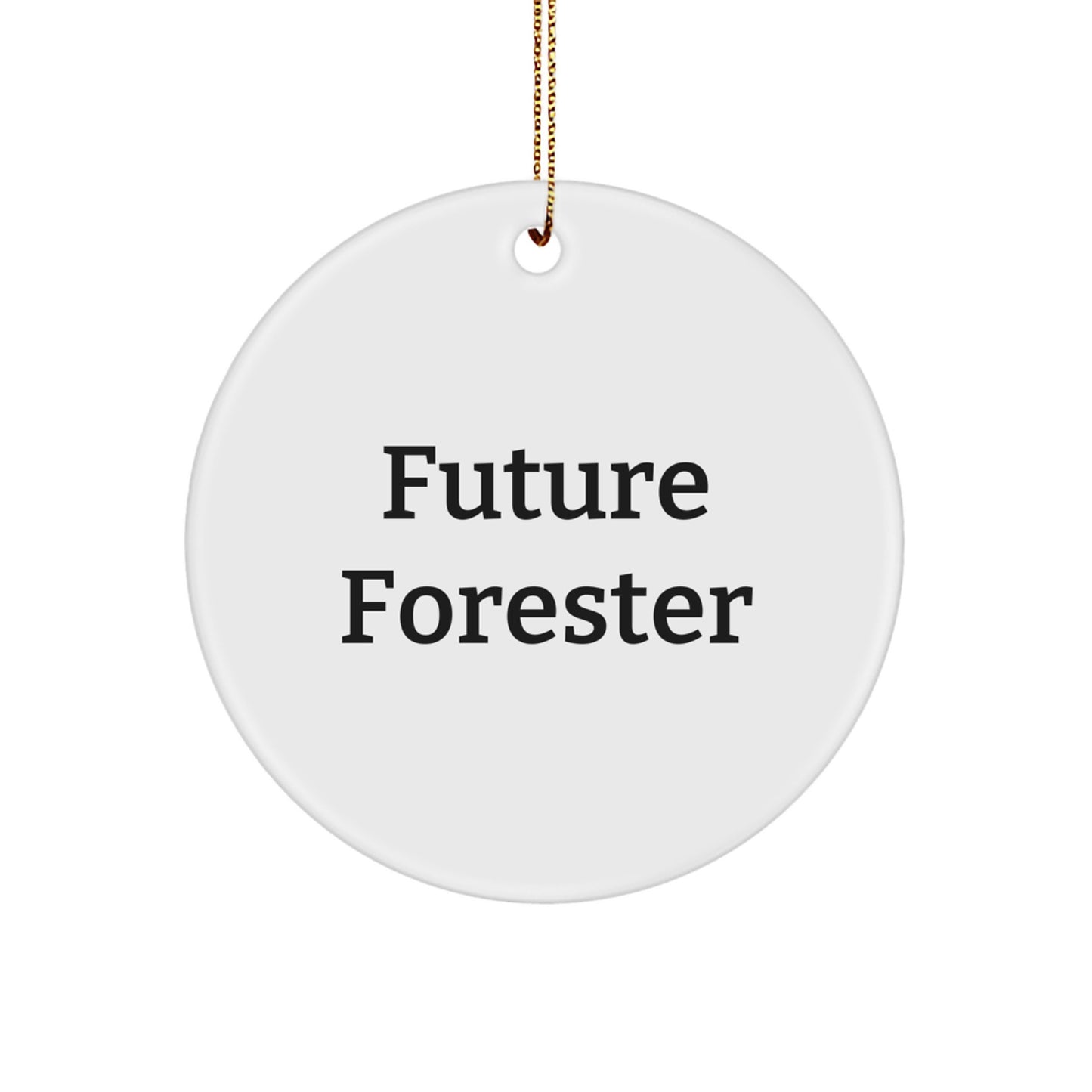 Funny Future Forester Quotes Circle Ornament, Gifts for Forester Men, Christmas Unique Gifts from Friends - Image 1