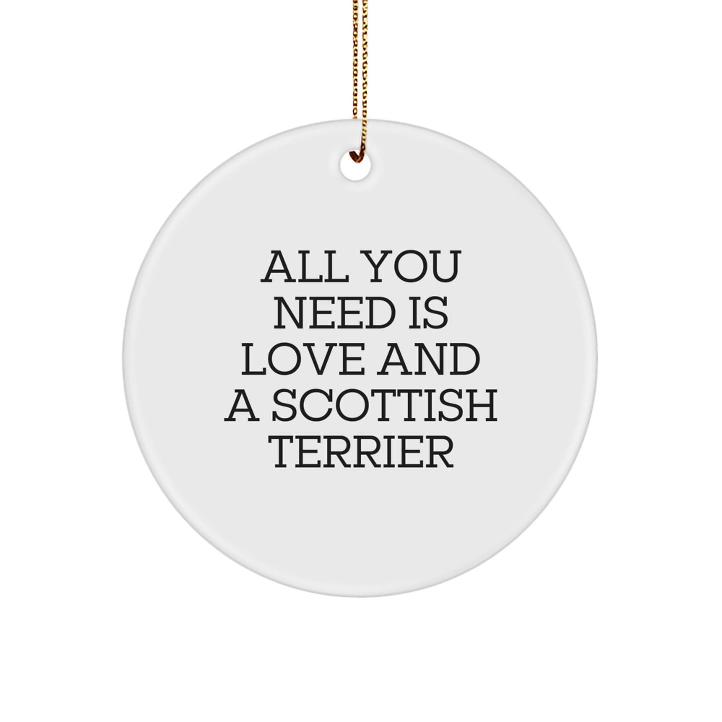 Scottish Terrier Dog Lover Circle Ornament Gifts from Men, Women, Friends, Coworkers, Family, Christmas Unique Gifts for Scottish Terrier Dog, Men, Women, Friends, Coworkers, Family - Image 1
