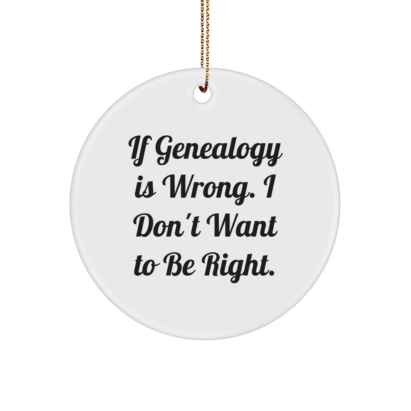 Genealogy Gifts from Family, Funny Genealogy Circle Ornament for Genealogy Enthusiasts Gifts for Family During Christmas - Image 1