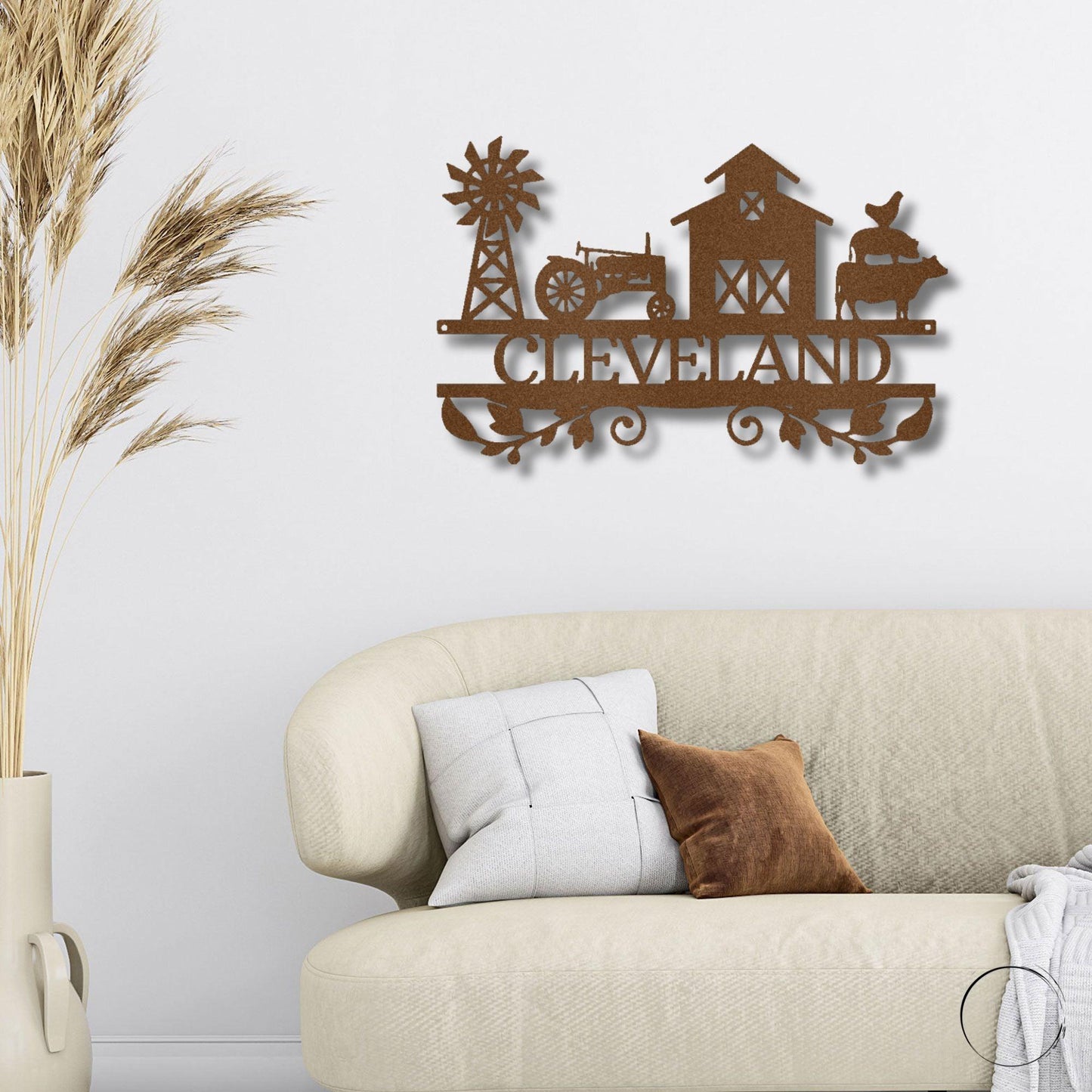Farm Life Custom Name Steel Wall Sign Ranch Lodge Home Decor - Mallard Moon Gift Shop