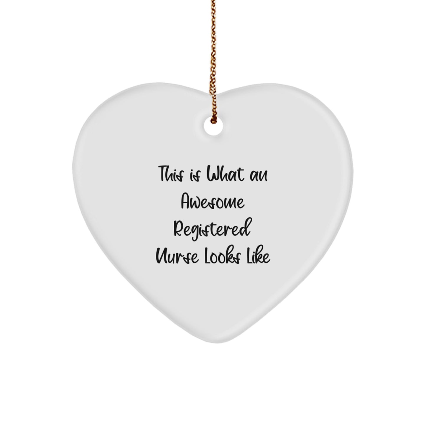 Funny Registered Nurse Gifts from Family - Heart Ornament Christmas Unique Gifts for Registered Nurse Men Women Coworkers Friends - Image 1