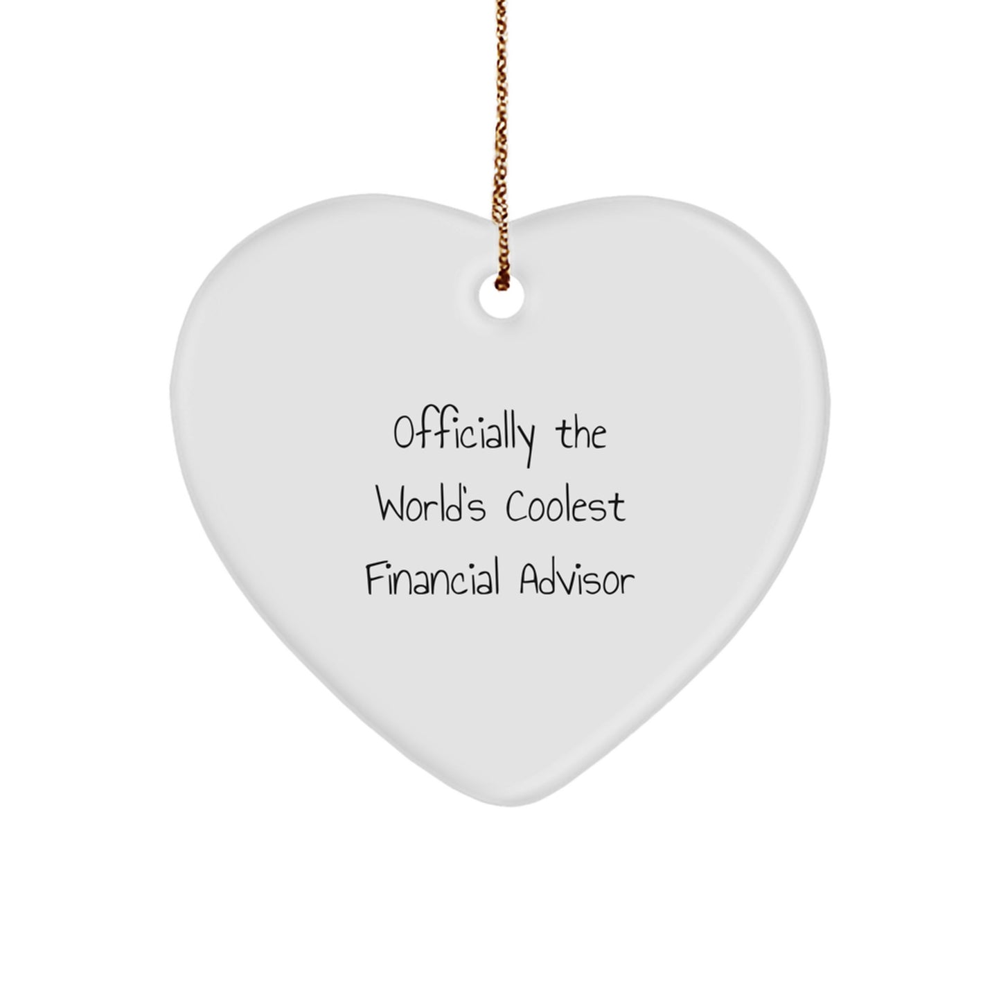 Funny Financial Advisor Heart Ornament Gifts from Men, Gifts for Financial Advisor, Christmas Unique - Image 1