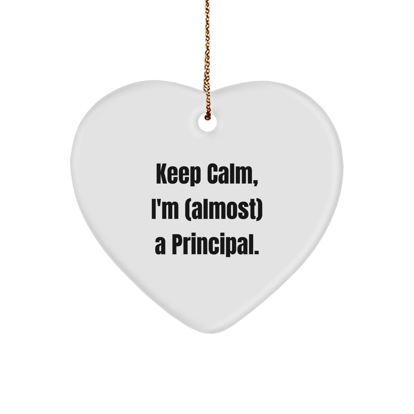 Funny Principal Heart Ornament Gifts from Friends and Family for Christmas Principal - Image 1
