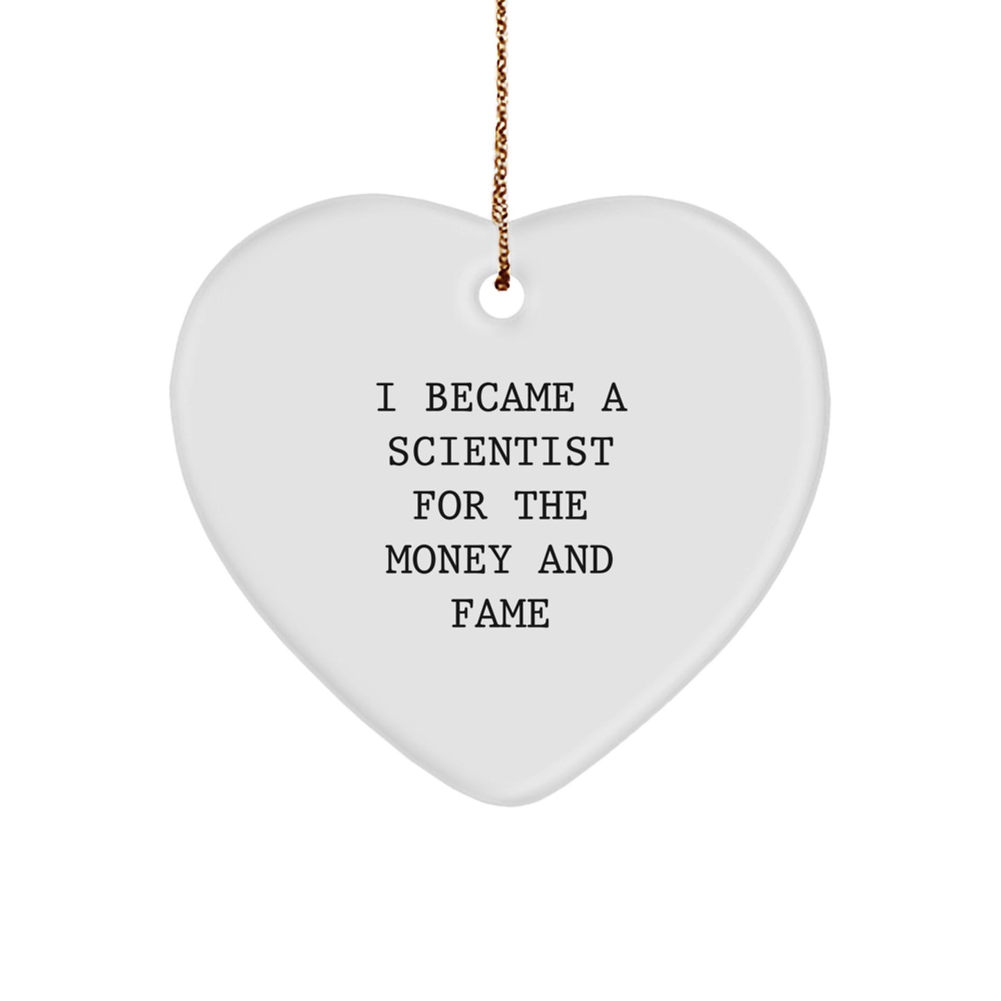 Funny Scientist Heart Ornament Gifts from Friends and Family for Christmas Unique Scientist - Image 1