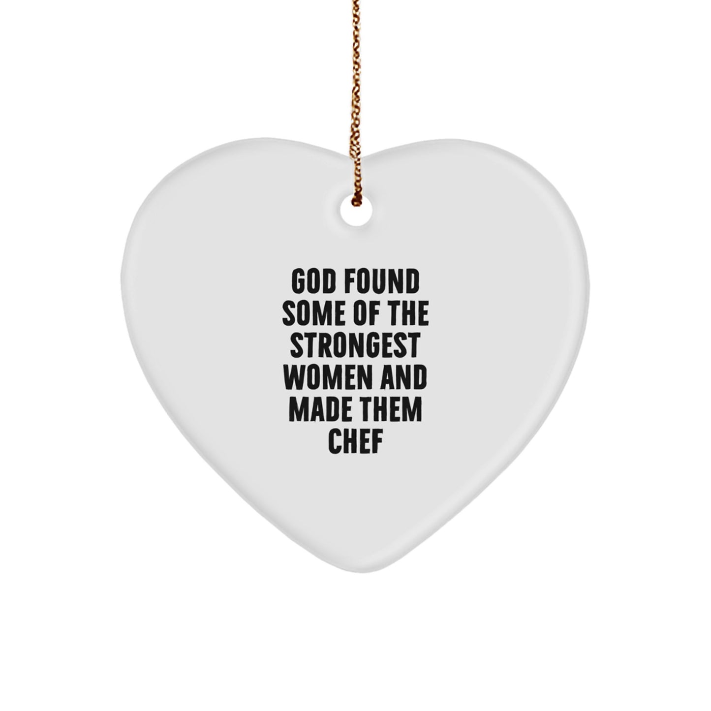 Gifts from God for the Strongest Women - Chef Heart Ornament, Inspirational Christmas Unique Gift for Chef Friends Female Men - Image 1