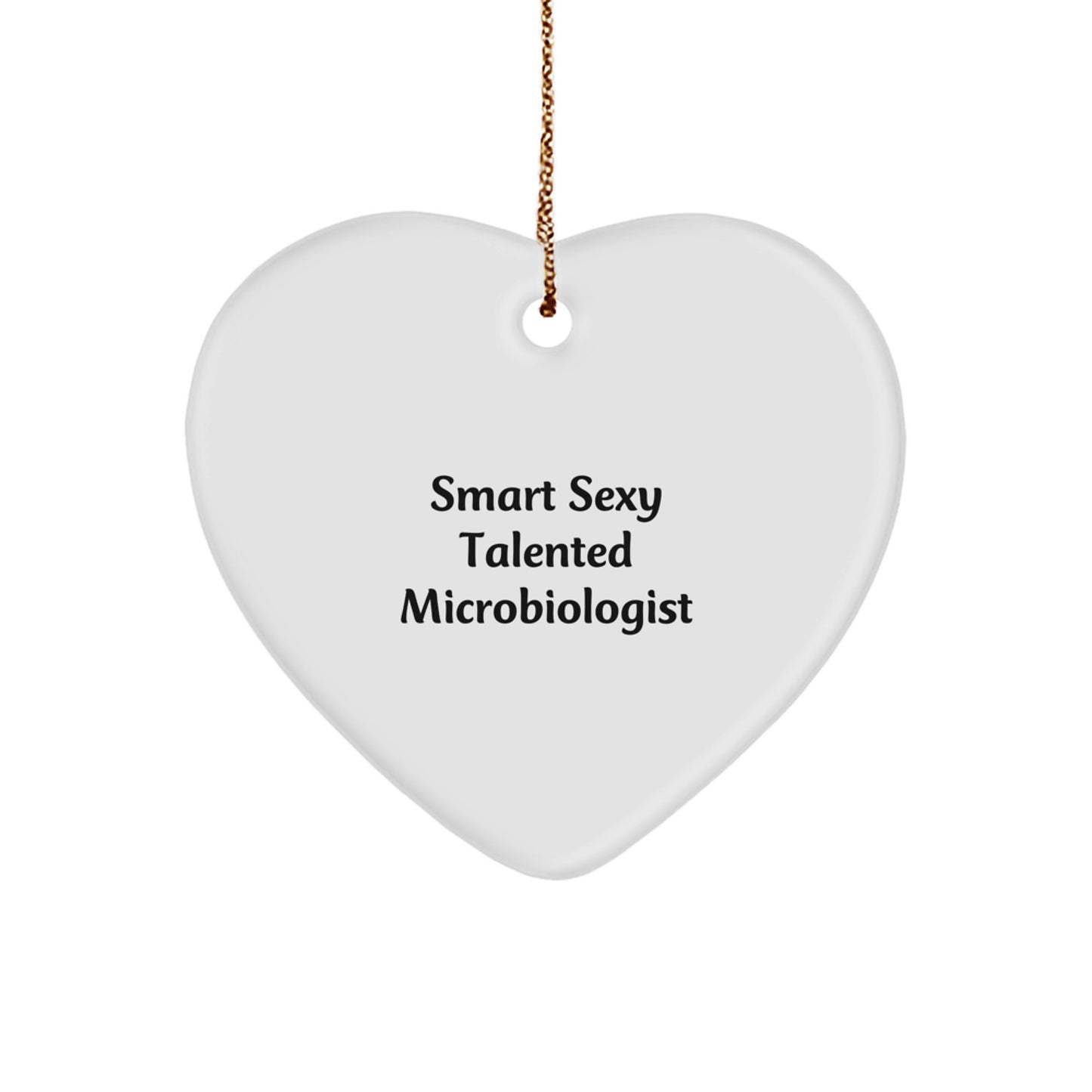 Christmas Unique Gifts for Smart Sexy Talented Microbiologists - Funny Heart Ornament Gifts from Family and Friends - Image 1