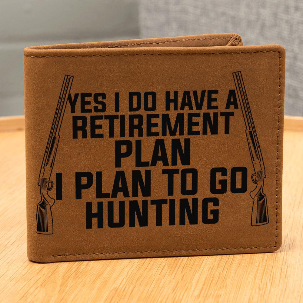Hunter Retirement Plan Leather Wallet - Mallard Moon Gift Shop