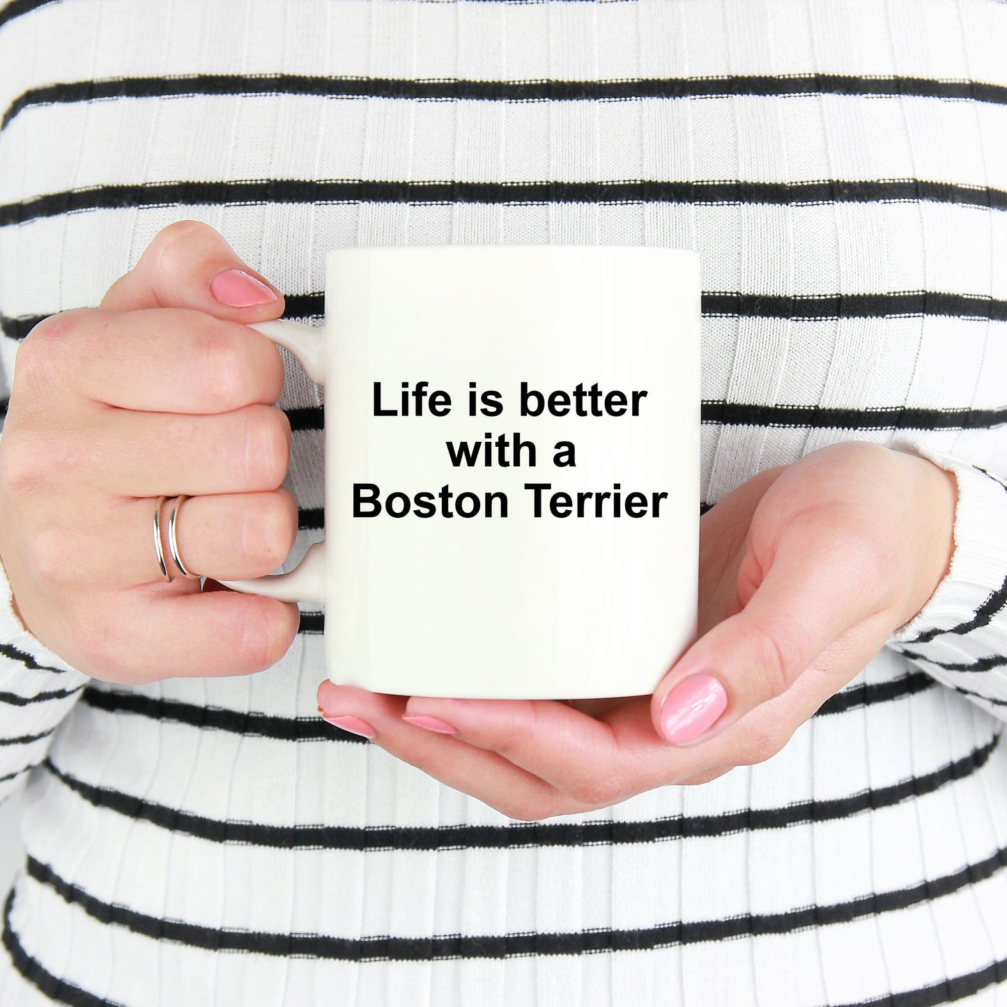 Boston Terrier Dog Mug - Life is Better with a Boston Terrier - Mallard Moon Gift Shop