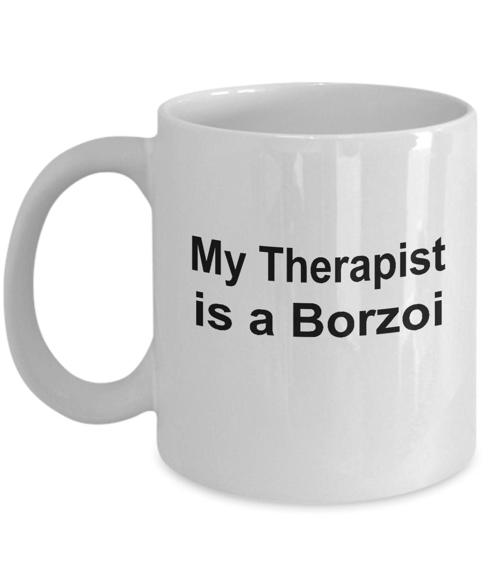 Borzoi Dog Therapist Mug - Mallard Moon Gift Shop