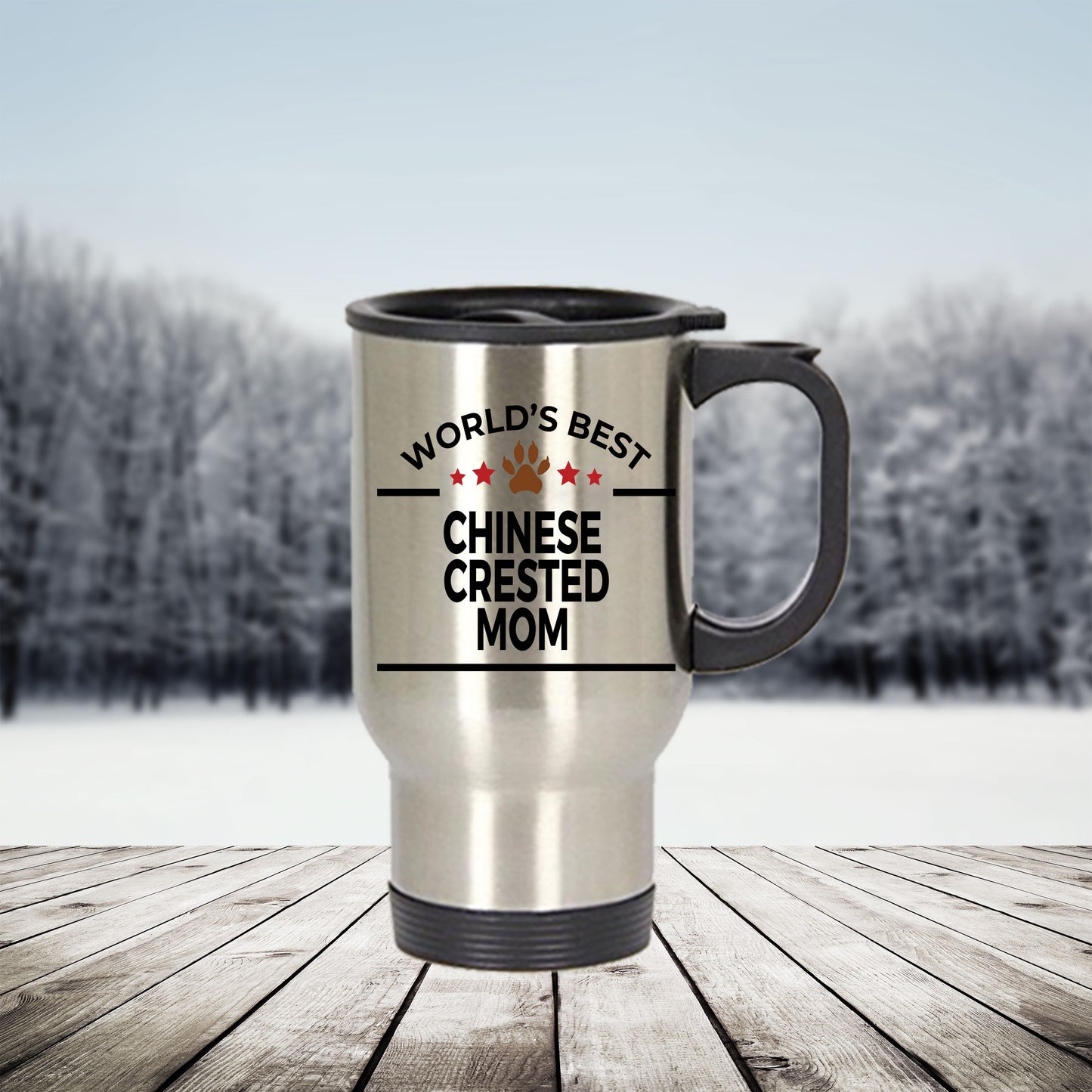 Chinese Crested Dog Mom Travel Tumbler Mug - Mallard Moon Gift Shop