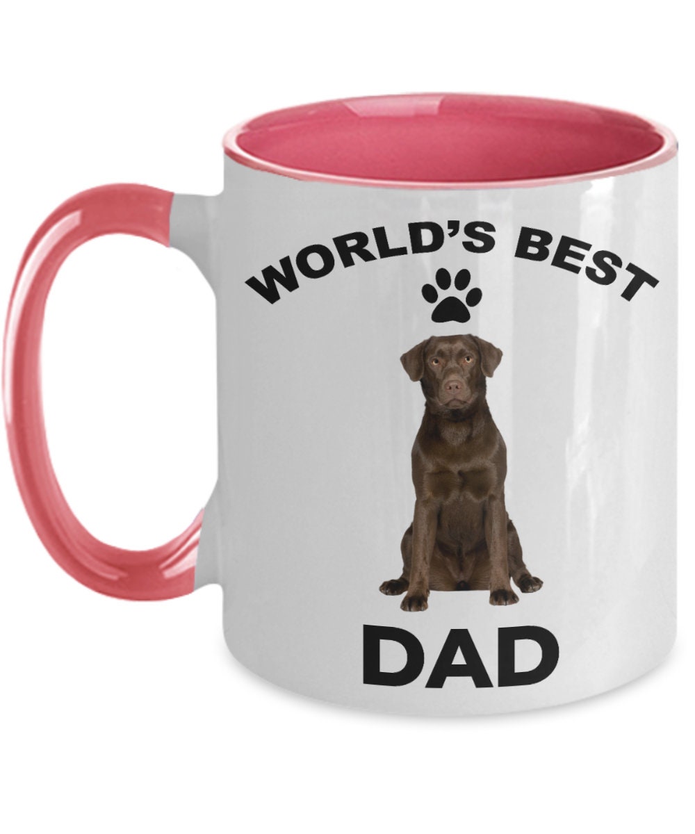 Chocolate Labrador Retriever Best Dad coffee mug - Mallard Moon Gift Shop