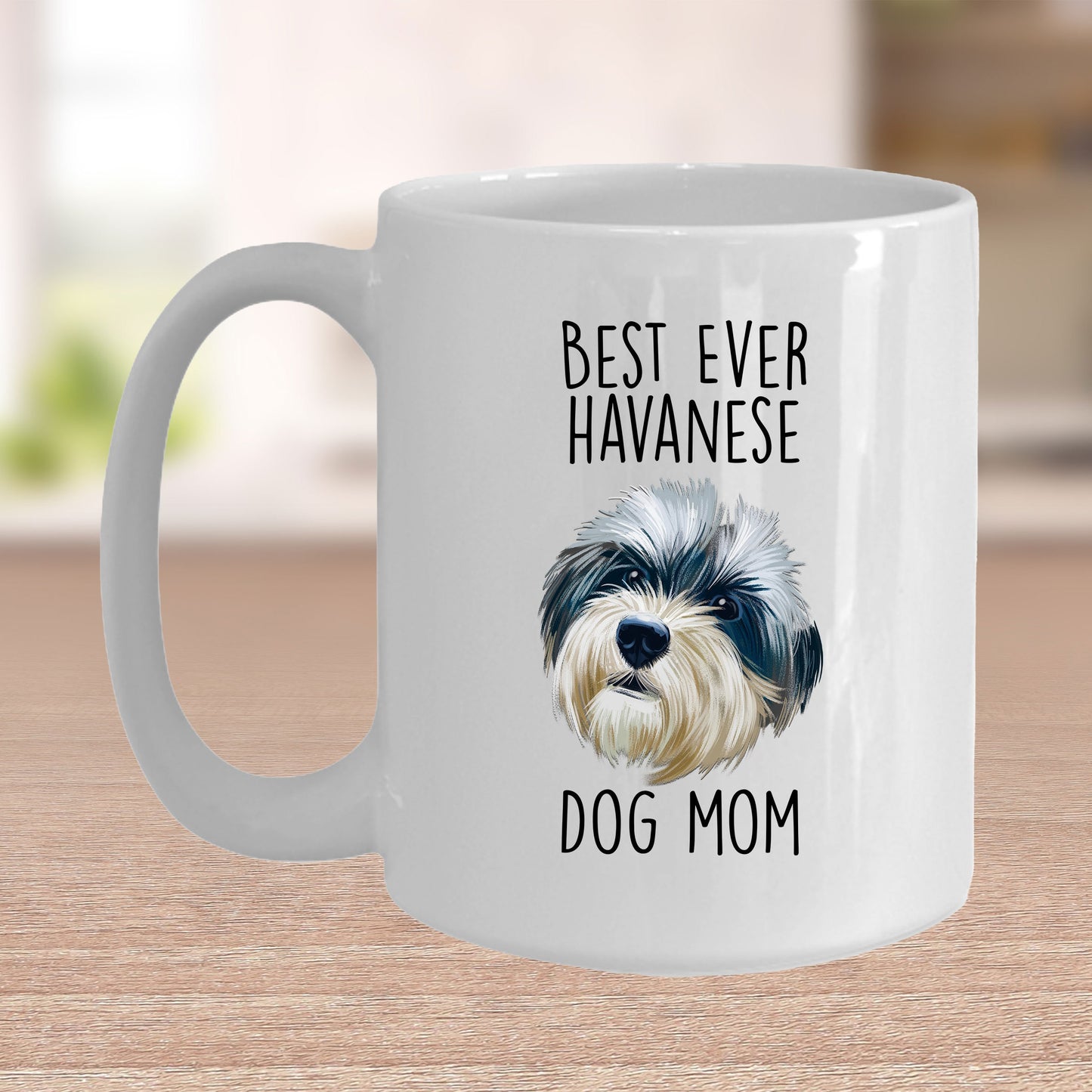 Best Ever Havanese Dog Mom Funny Custom Coffee Mug - Mallard Moon Gift Shop