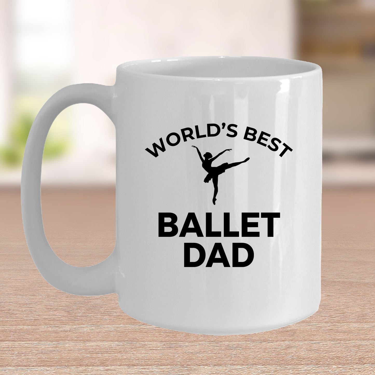 Ballet Dad Custom Ceramic Coffee Mug White Two-toned Black Navy Red & Travel Tumbler - Mallard Moon Gift Shop