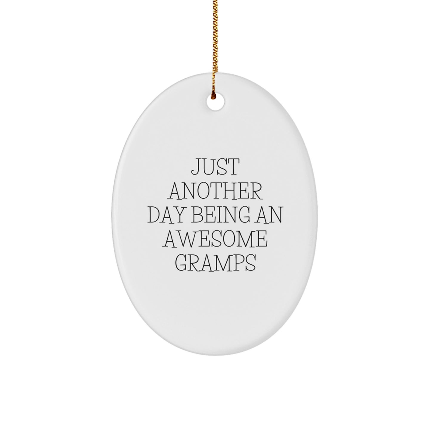 Funny Gramps Oval Ornament Gifts from Family for Christmas Unique Ornament Decor - Image 1
