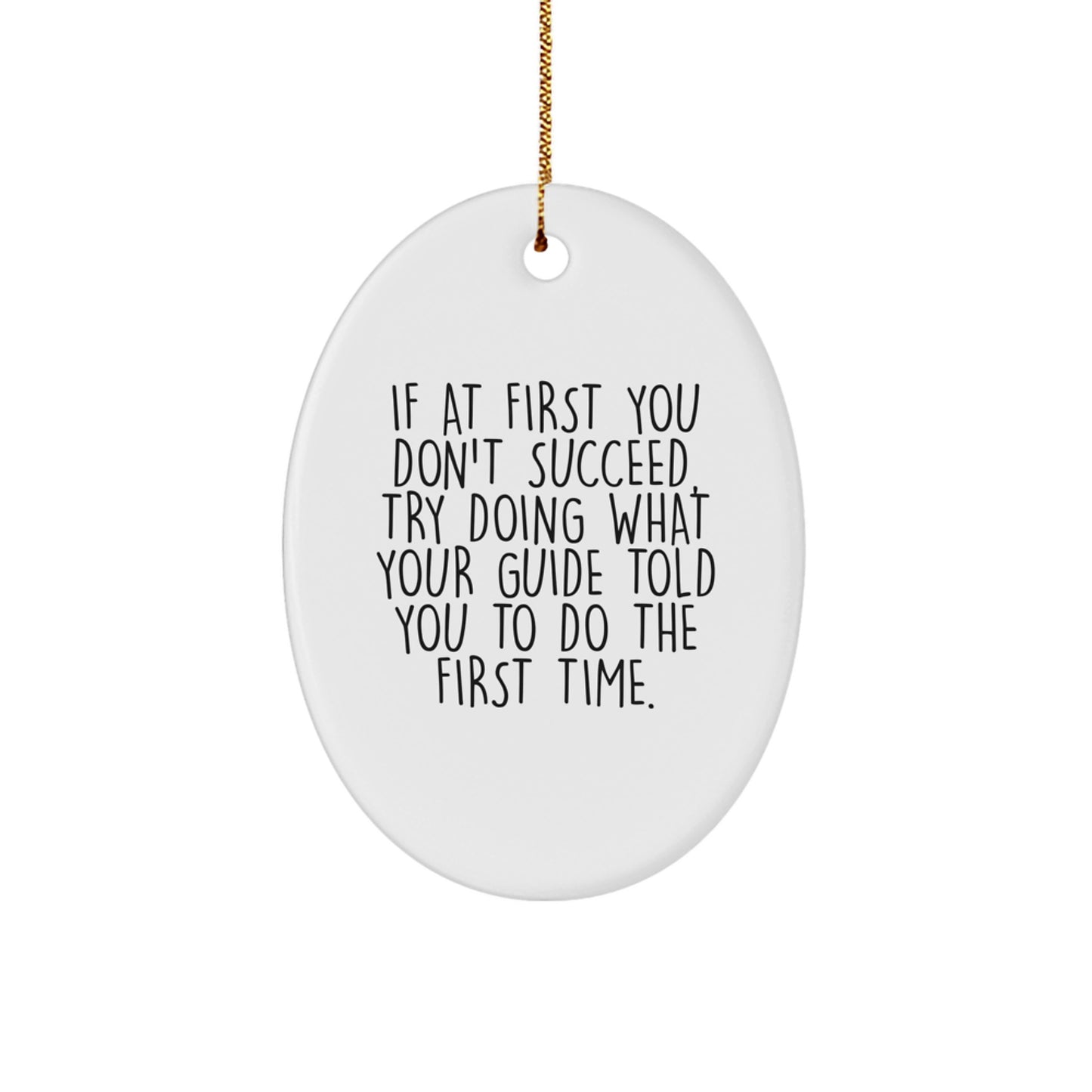 Funny Guide Gifts for Friends, Oval Ornament with Inspirational Quote, Christmas Unique Presents from Men, Women, Family to Guide, Guide Enthusiasts - Image 1